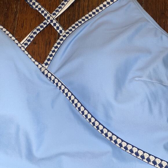 Lemlem Blue One Piece Swimsuit Size XL Retails: $275 - Picture 4 of 8
